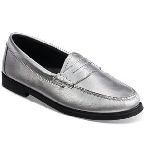 GH Bass Womens Whitney Easy‎ Weejun Loafer Silver